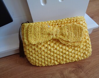 Vintage Bag, Cute little yellow bag, clutches bag