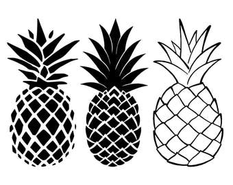 Download Pineapple silhouette | Etsy