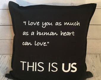 Decorative Pillow, This is Us, Throw Cushion, Black and White Pillow, Quotes on pillows