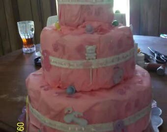 Baby Girl Diaper Cake