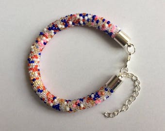 Bracelet crochet-coral