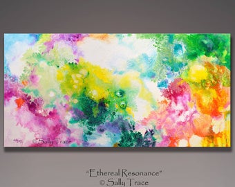 Abstract painting, original painting, acrylic painting, fluid painting, pour painting, cosmic, expressionism