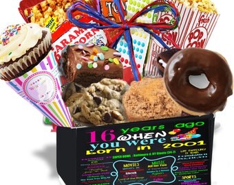 16th birthday for her, 2001- 16th birthday Gift for her-16th birthday Gift for him-Gourmet Fresh Snacks Made in our Bakery