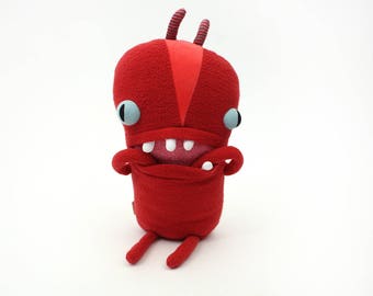 Monster Plush Stuffed "Rew" Mini Pocket Cotton Monster