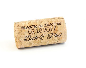 Save the Date, Whole Wine Corks - Wedding, Birthday or Special Occasion