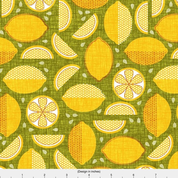 Retro Lemon Fabric Let'S Make Lemonade By Thecalvarium