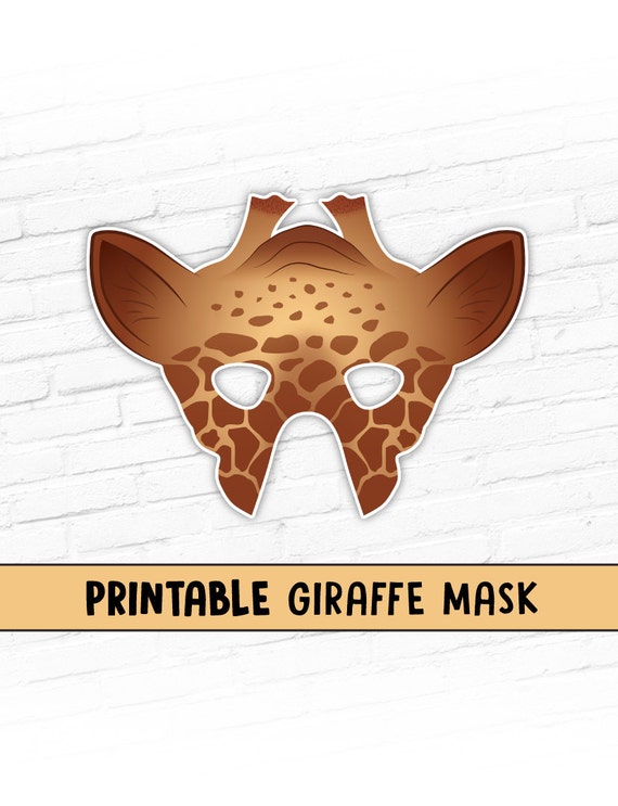 Giraffe Printable Halloween or Party Mask Instant Download