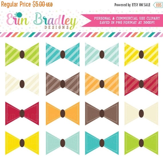 50% OFF SALE Little Man Bowties Clipart Clip Art Personal and Commercial Use Digital Designs Il_570xn