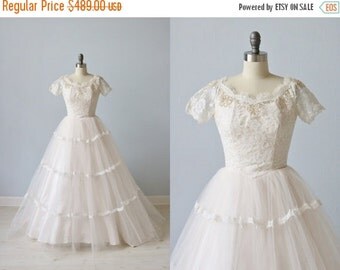 1950s Wedding Dress / 50s Tea Length Wedding by TheVintageMistress