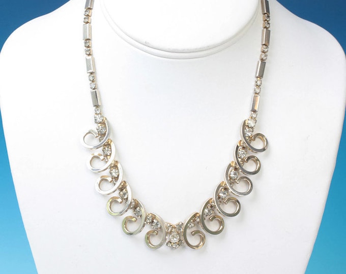 Sarah Coventry Rhinestone Necklace Celestial Fire 1956 Vintage