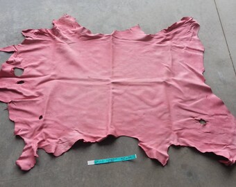 Vintage Pink Leather Hide - Medium Weight Sheep - Lot No. 25275TURQ