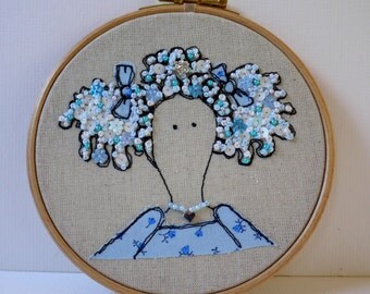Handmade Potting Shed Embroidered Picture. Ideal by 
