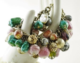 Vintage Pastel Charm Cha Cha Bracelet (BR-1-6)