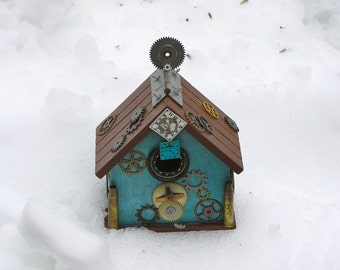 Steampunk birdhouse | Etsy