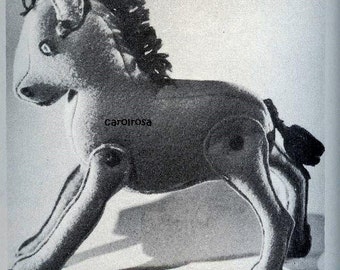 Sewing Pattern circa 1950s - Stuffed Horse pattern