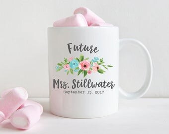 Engagement Gifts for Best Friend Bridal Shower Gift Future Mrs. Mug Engagement Gifts for Her Engagement Gift for Bride Engagement Gift Pink