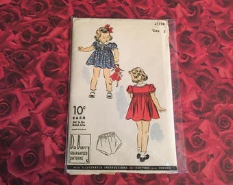 50's Vintage Sewing Pattern Child's Dress