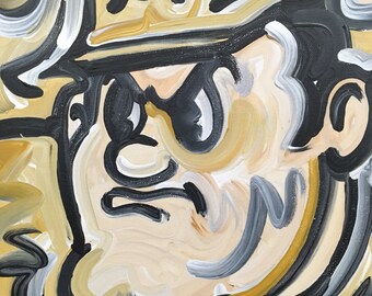 12x12 Officially Licensed Purdue University Painting Justin Patten Art College Football Basketball Purdue Pete Train