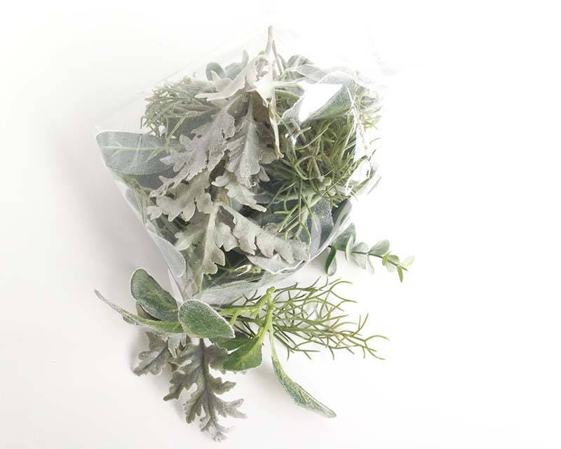 CLEARANCE Grab bag of floral leaves faux leaves lamb's