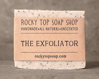 The Exfoliator - Scrub Soap, Exfoliating Soap Bar, All Natural Soap, Handmade Soap, Unscented Soap, Cold Process Soap, Vegan Soap, Mens Soap
