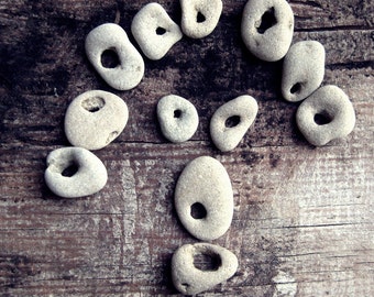 Naturaly Drilled beach rocks, DIY pebble art, Pebbles projects diy, Beach rocks supply, 15 drilled rocks / stones from the Mediterranean sea