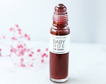 Lip Stain | Natural Lip Stain, Lip Oil with Plant Powders and Jojoba Oil | Natural Makeup | Vegan Makeup