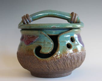 Yarn Bowl, Kitty-Proof Yarn Bowl, cat yarn bowl, ceramic yarn bowl, knitting bowl, yarn holder, As featured in SIMPLY KNITTING MAGAZINE