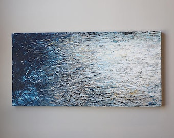painting on canvas, Abstract painting,Original Painting,Acrylic Painting,thick, heavy textured painting,Contemporary art,blue abstract