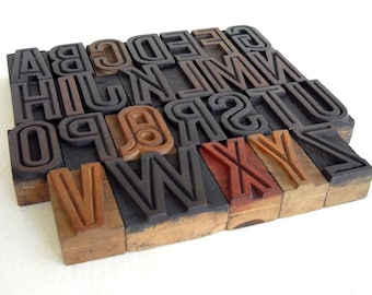 A to Z - Vintage Letterpress Wood Type Collection - VG02