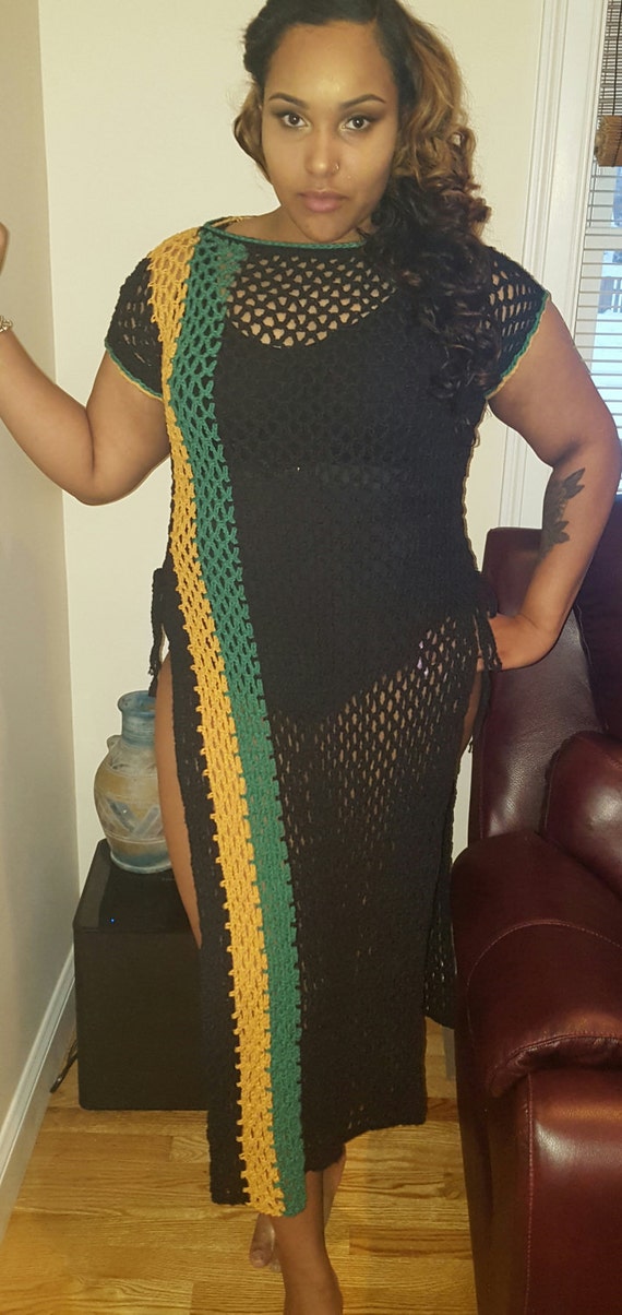 Jamaican crochet cover up
