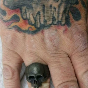 TT 14K Gold GP 316L S.Steel Skull Ring Extra Large 3 Colors Size 7-15 RZ45J - Foto 5