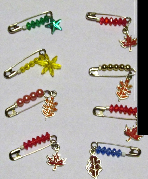Safety Pin Jewelry Various designs 8 pieces