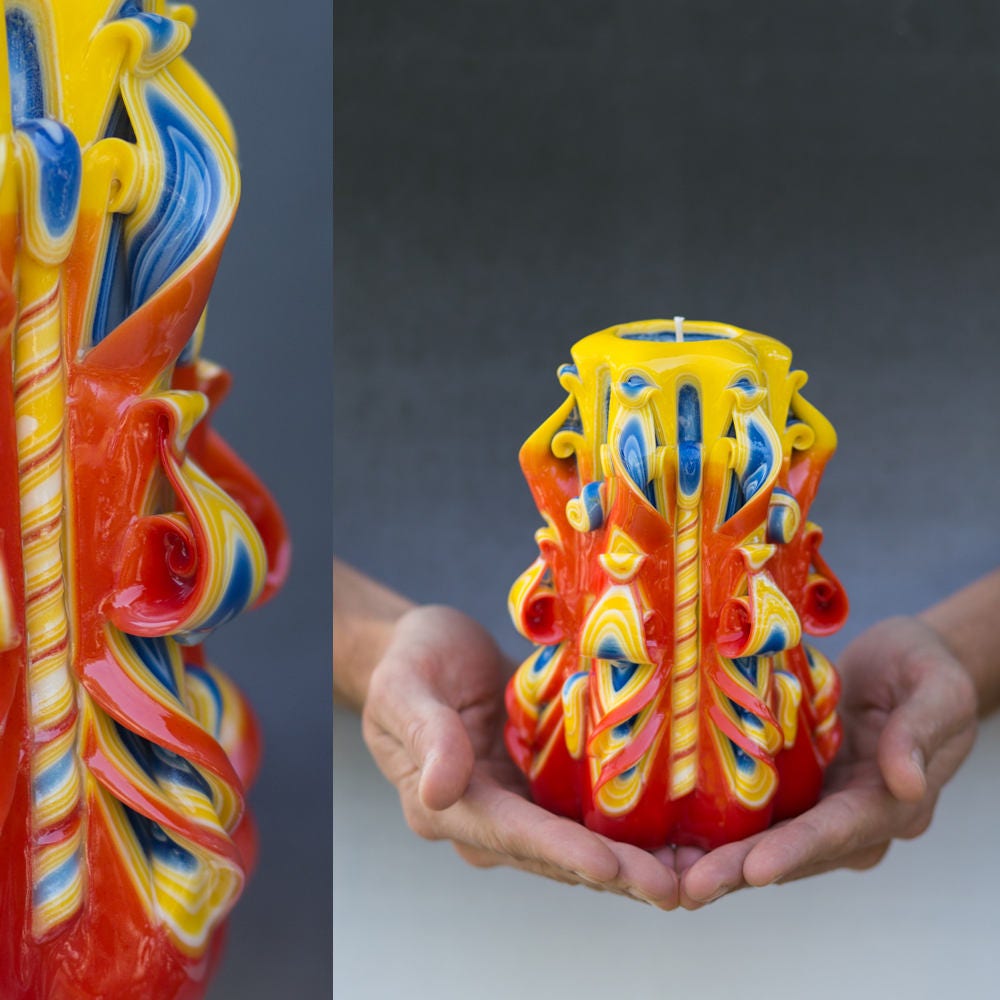 Handmade Carved Candle For Mother's Day Gift For Him For