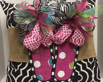 Textured Flip Flops Pillow photo