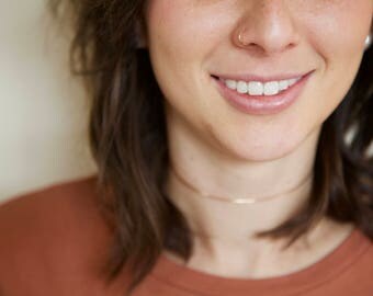 Nose Ring 14K Gold - 14k Gold Nose Septum Ring - 14k Rose Gold Nose Ring - 14k White Gold Nose Ring- 20g Nose Piercing Hoop Ring