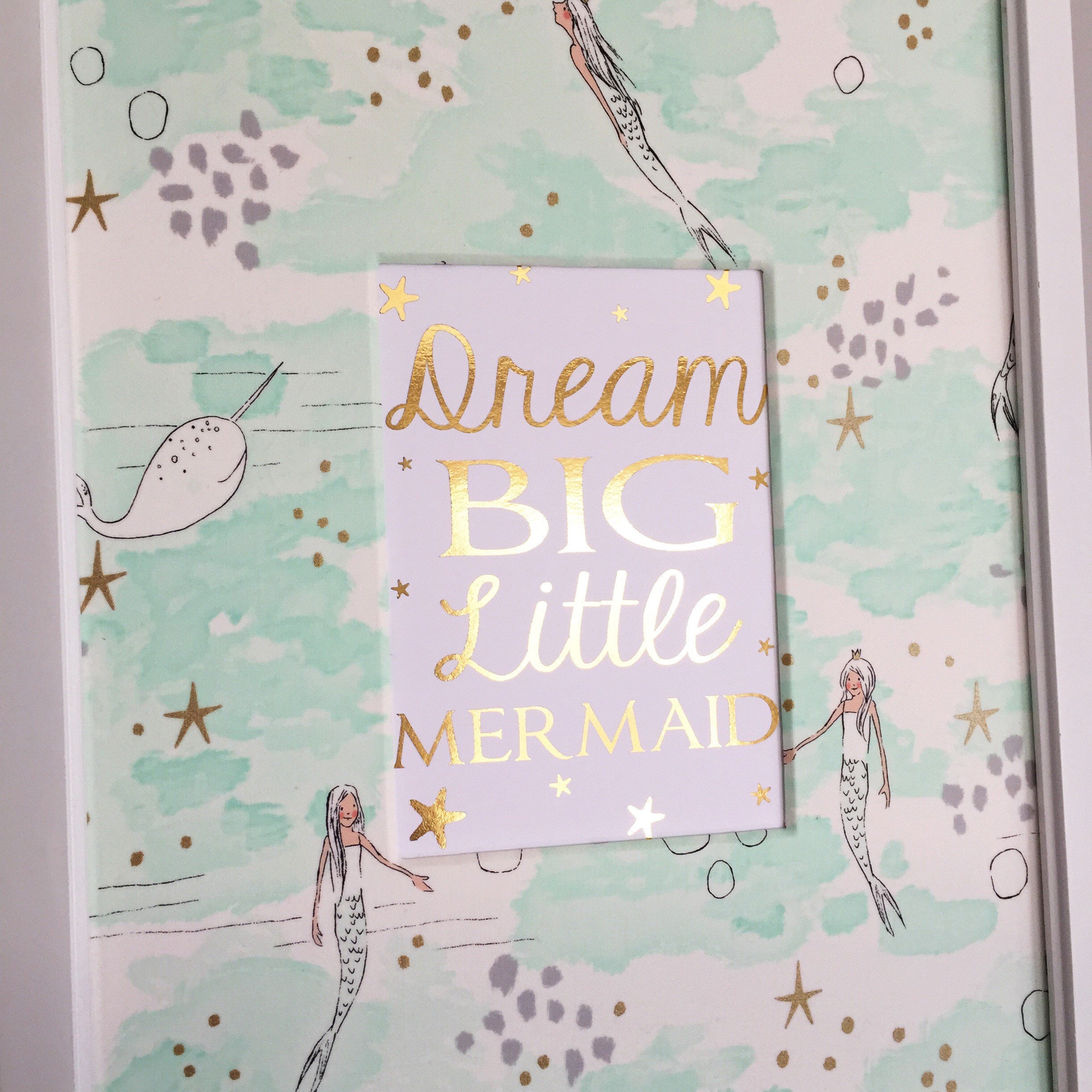 Mermaid Nursery Decor Girl Nursery Decor Mermaid Nursery