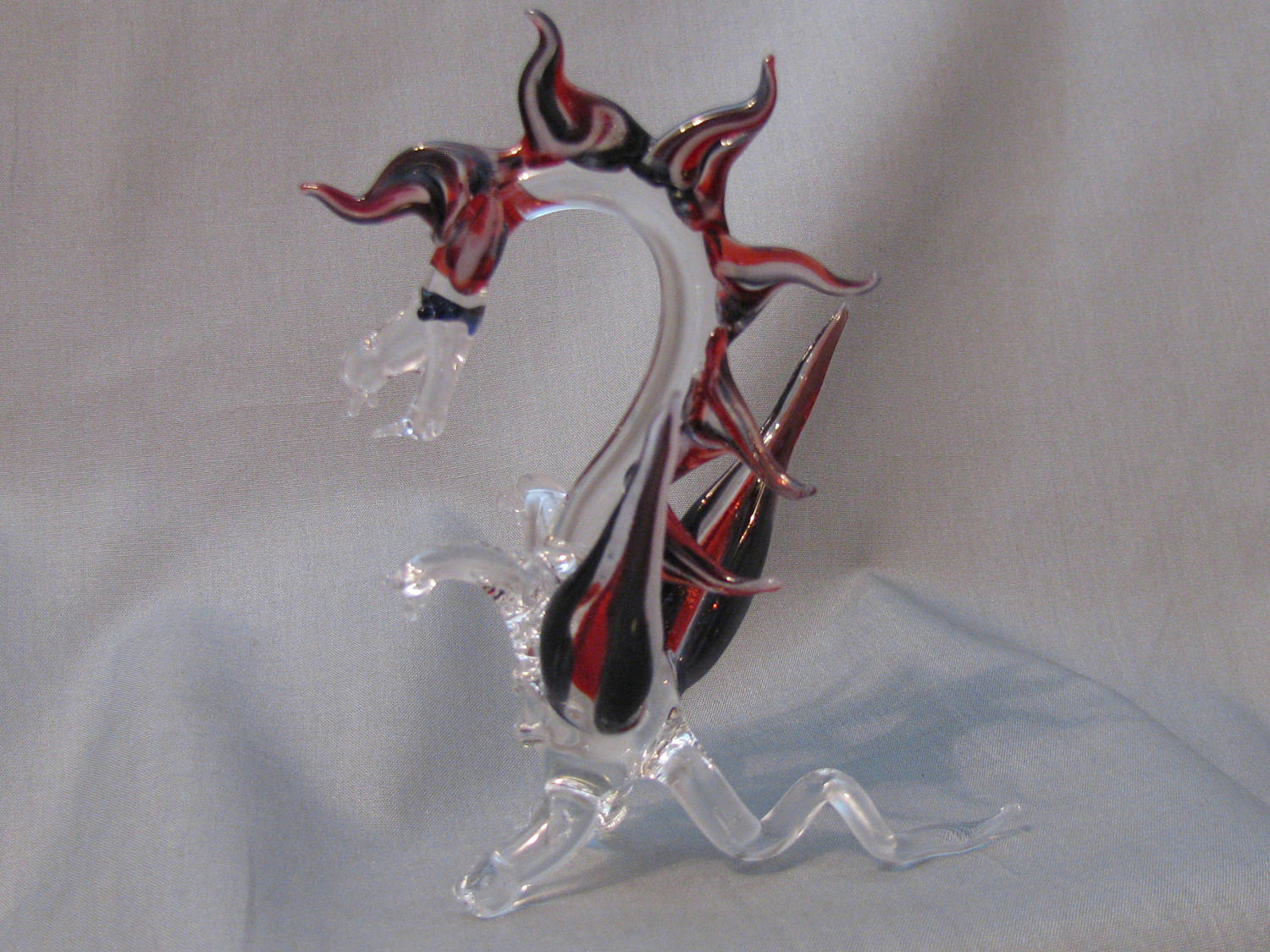 Crystal Blown Glass Dragon Ornament Hanging