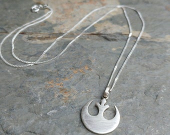 Star Wars Rebel Alliance Sterling Silver Pendant Necklace - Geek, Sci Fi