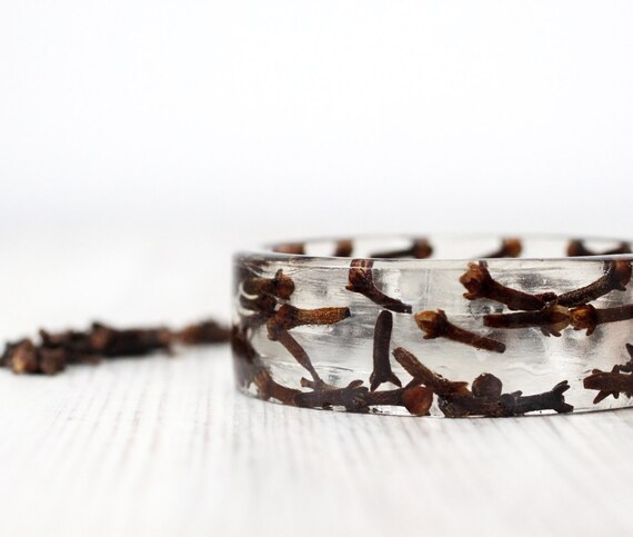 Carnation bracelet - Epoxy resin bracelet - Real flower Bracelet - Seeds Carnation