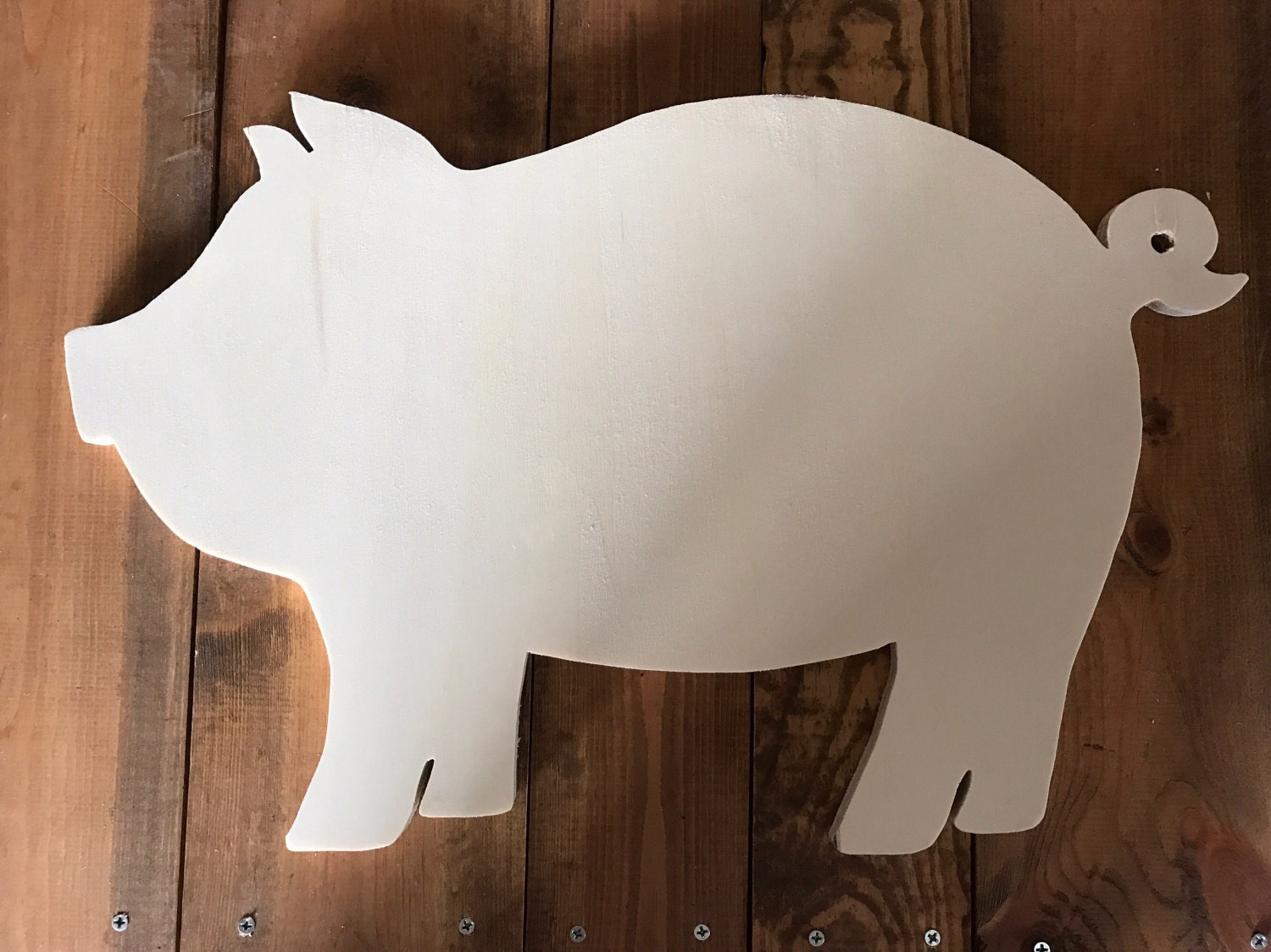 Pig Wood Cutout Naked Unfinished