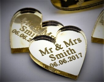 15 Personalized Heart Wedding Table Centerpieces