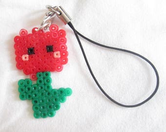 Red tulip mini hama charm