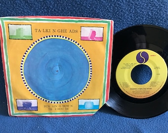 RARE, Vintage, Talking Heads - "Burning Down The House / I Get Wild", 7" 45 RPM Vinyl Single, Speaking In Tongues, Post Punk, New Wave