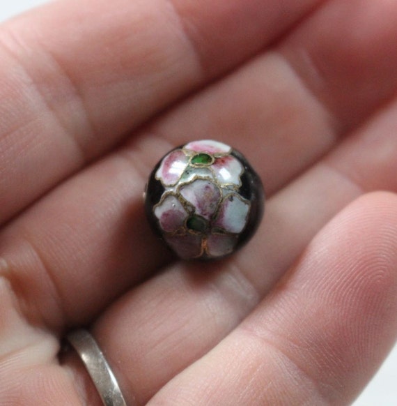 Vintage cloisonne beads 14mm