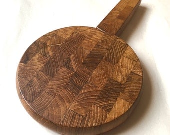 dansk round cheeseboard with knife