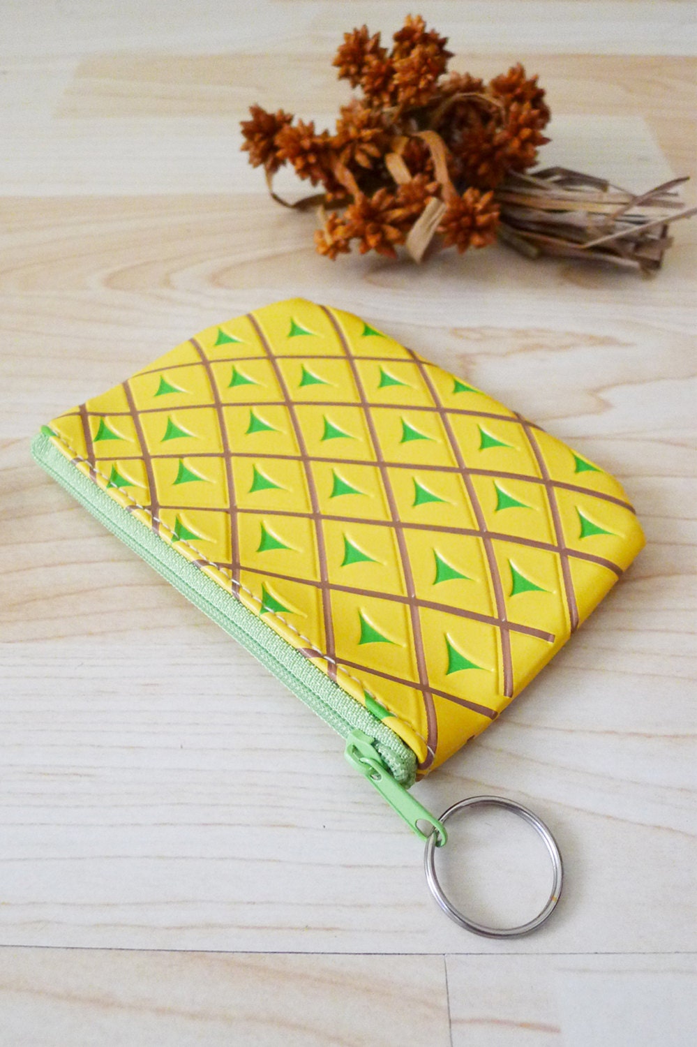 PINEAPPLE pvc zipper pouch fruit coin purse small bag