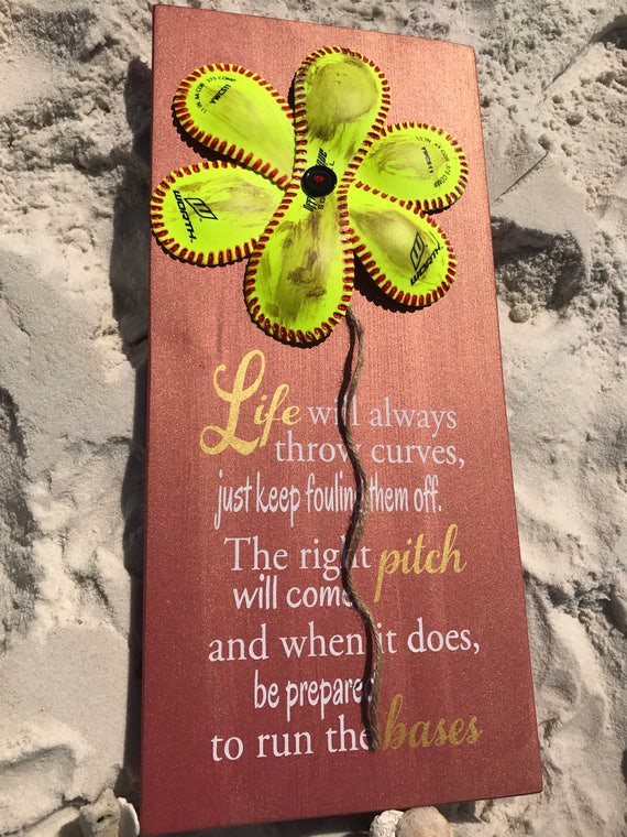 Life Will Always Throw Curves Baseball Softball Sign Decor Life Will Always Throw Curves Baseball Softball Sign Decor
