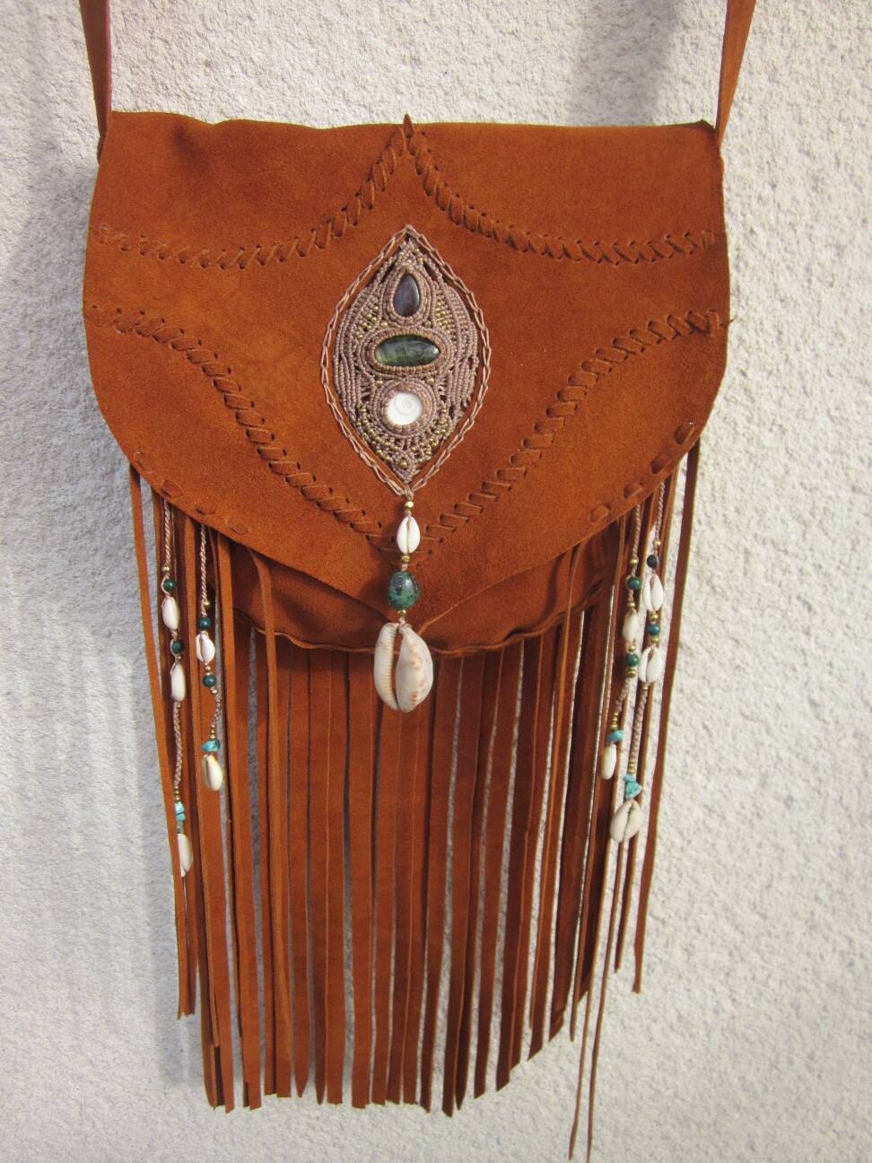 macrame fringe purse
