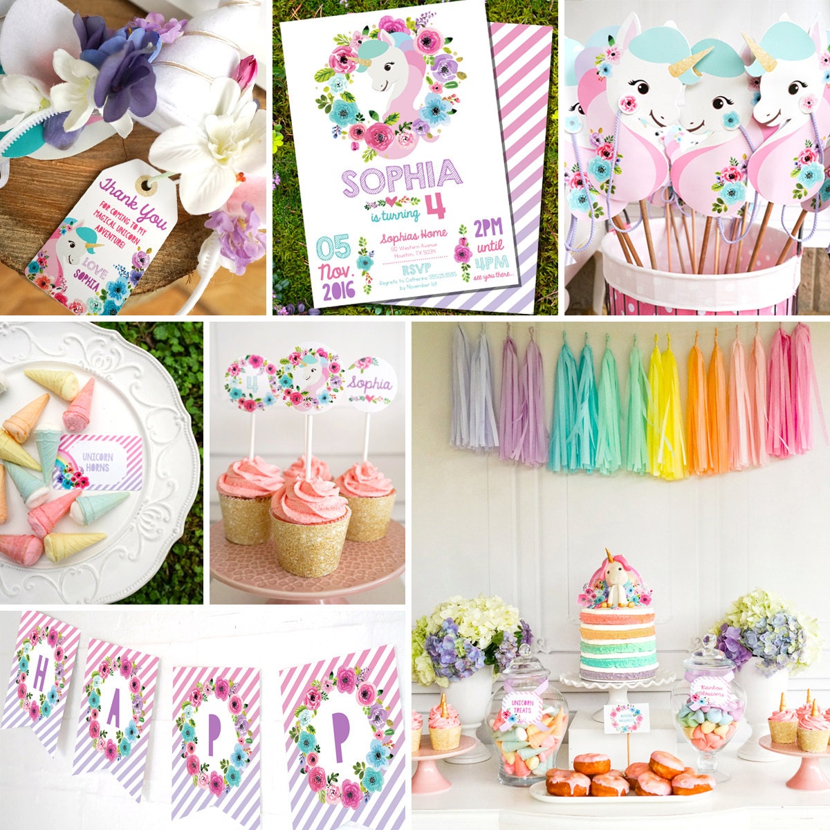 Download Unicorn Birthday Party Decorations Unicorn Party Decor