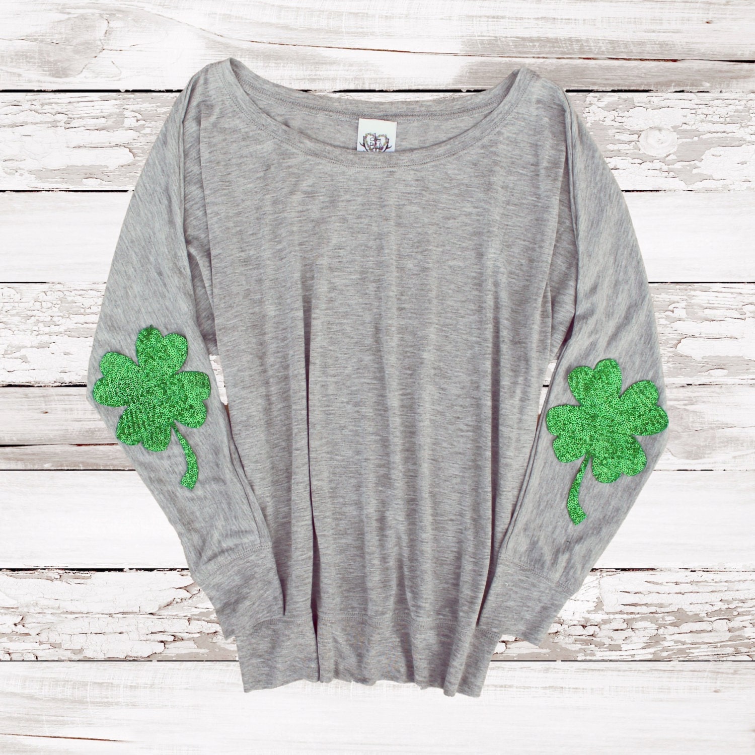 sequin shamrock shirt